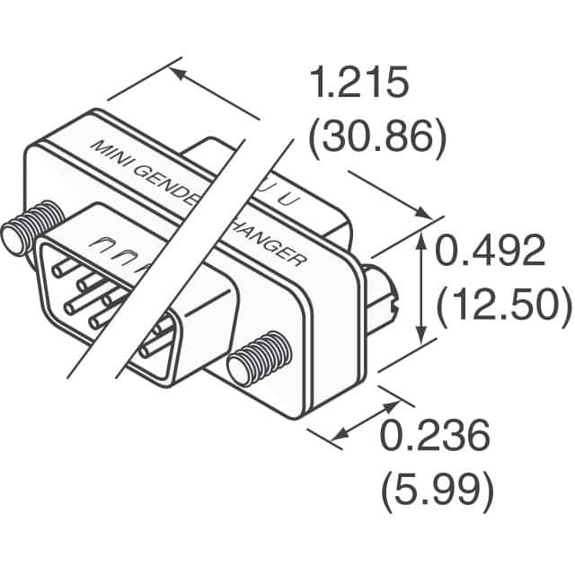 GCLP09M09F NorComp Inc.  D-Sub D-Shaped Connector Adapters